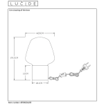 Lampa stołowa BECKY Ø 20 cm 1xE27 przydymiony szary 45569/01/65 Lucide - zdjęcie dodatkowe 3